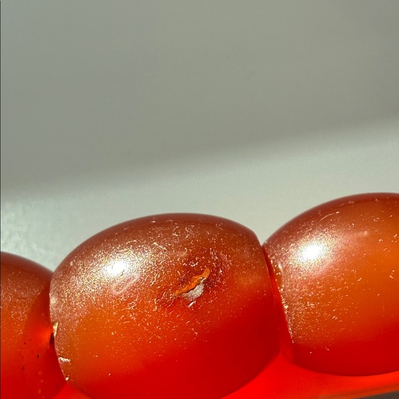 Stunning graduated Red carnelian Beaded continuous strand vintage Necklace - Picture 16 of 17